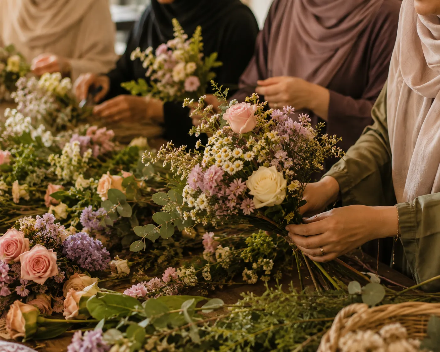 Bloom & Belong — arranging flowers together